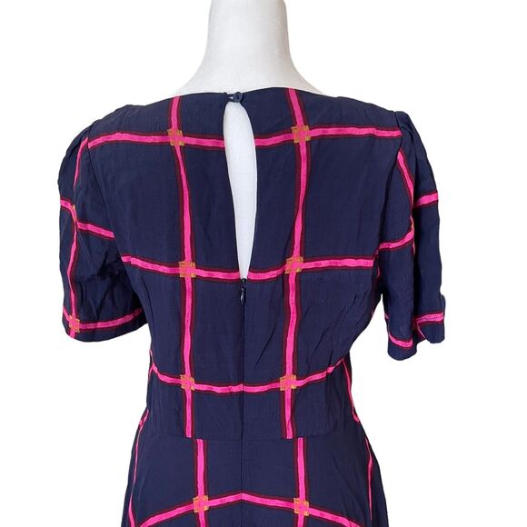 HD in Paris 2 Midi Dress Striped Pane A-Line Blue Flowy Anthropologie - Picture 6 of 11